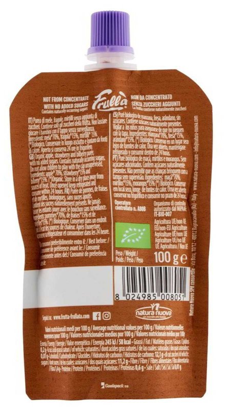 100% Puré de Fruta Biológico