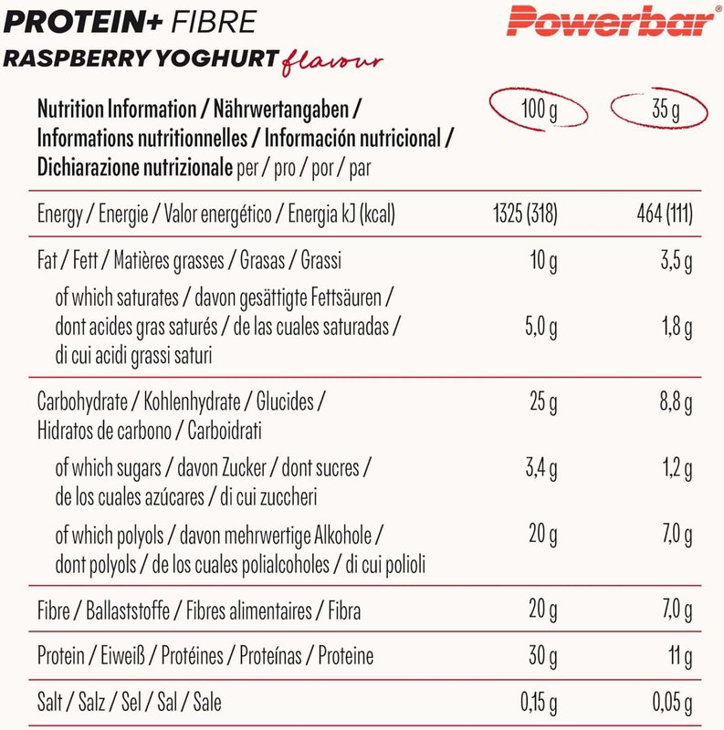Barra Protein Plus Energy