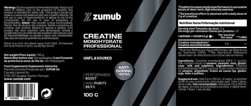 Creatina Monohidratada Profissional