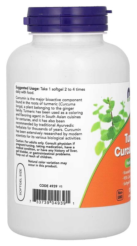 Curcumina de Curcuma em cápsulas moles