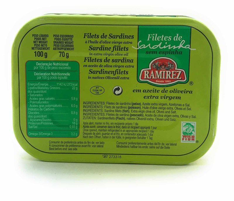 Filetes de Sardinha em Azeite Extra Virgem