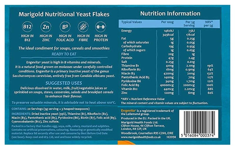 Flocos de Levedura Nutricional com Vitamina B12