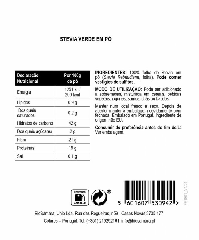 Stevia Verde em pó