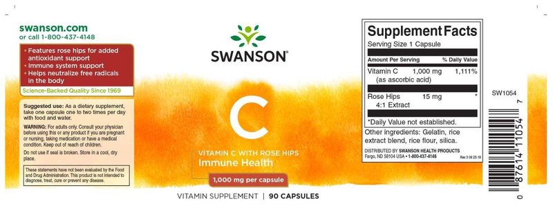 Vitamina C com Rosa Mosqueta 1000mg